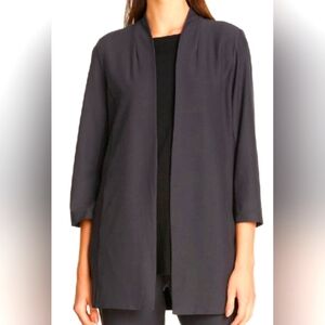 Eileen Fisher Graphite 3/4 Sleeve Long Cardigan
